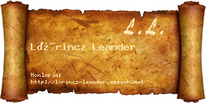 Lőrincz Leander névjegykártya